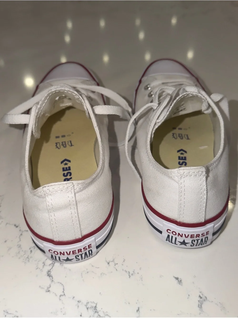 Converse Chuck Taylor All Star Low Top White Canvas Sneakers  woman's 7.5